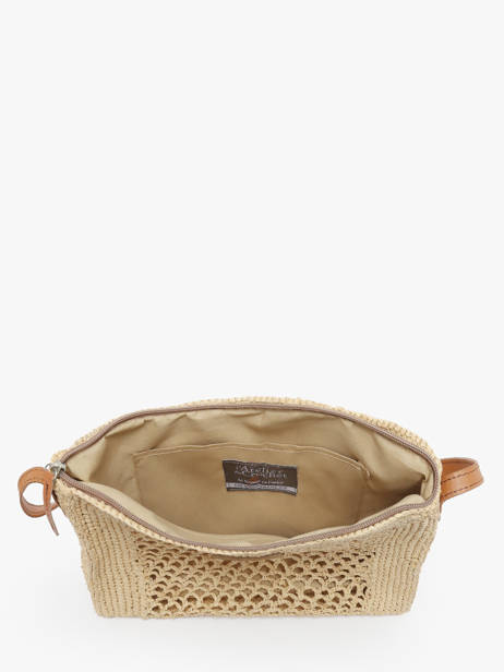 Cross Body Tas L'atelier Du Crochet Raphia Le voyage en panier Beige l'atelier du crochet AM810 ander zicht 3