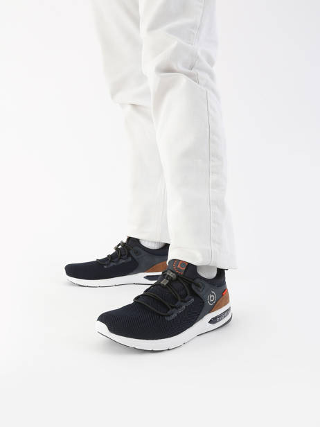 Sneakers Numbis Uit Leder Bugatti Blauw men 34265860 ander zicht 1