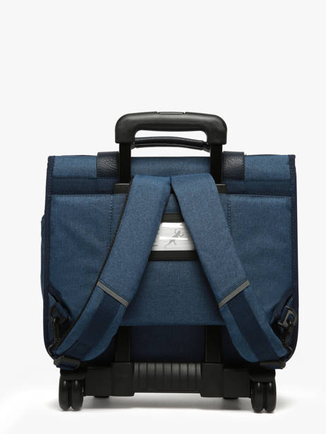 Boekentas Op Wieltjes 2 Compartimenten Cameleon Blauw vintage color CR38 ander zicht 3