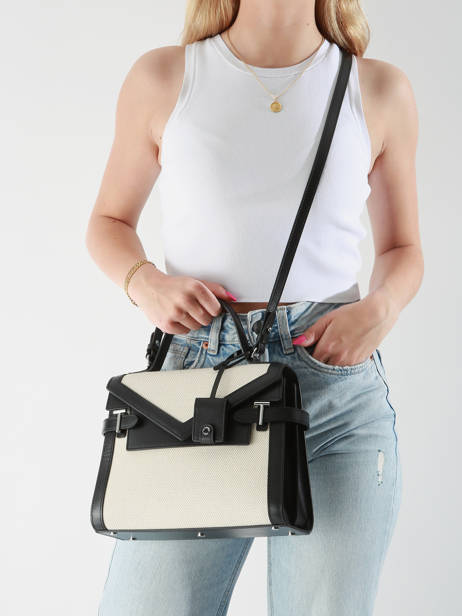 Cross Body Tas Emily Met Leren Afwerkingen Le tanneur Beige emily TEMI1015 ander zicht 1