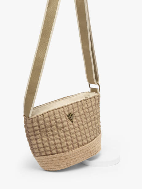 Cross Body Tas Gaufrette Le voyage en panier Beige gaufrette PM881 ander zicht 2