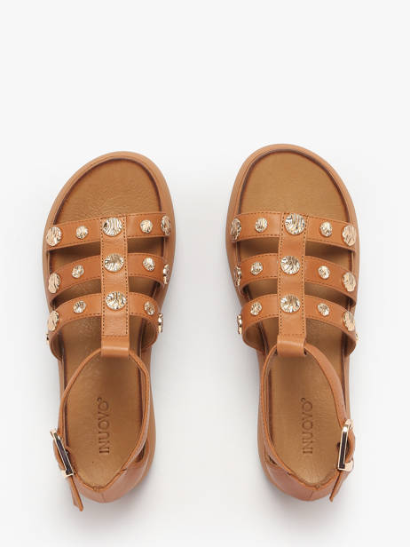 Sandalen Uit Leder Inuovo Groen women A96039 ander zicht 3