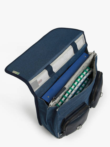 Boekentas Op Wieltjes 2 Compartimenten Cameleon Blauw vintage color CR38 ander zicht 2