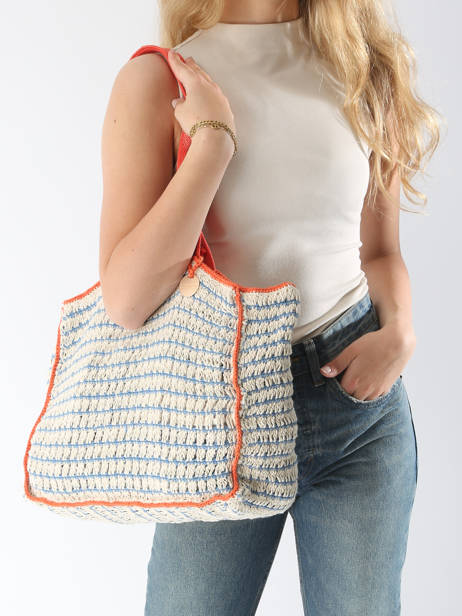 Schoudertas Over The Rainbow Katoen Le voyage en panier Blauw over the rainbow PM870 ander zicht 1