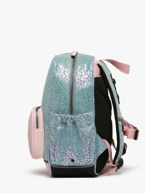 Rugzak 2 Compartimenten Cameleon Blauw vintage fantasy SD33 ander zicht 2