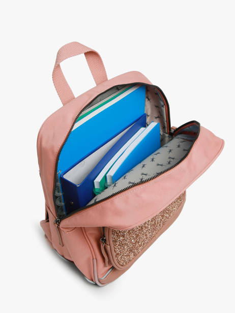 Rugzak 1 Compartiment Cameleon Roze vintage fantasy SD33 ander zicht 3