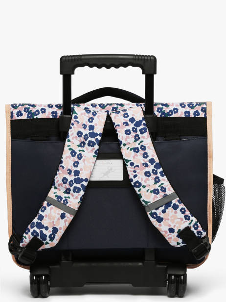 Boekentas Op Wieltjes Kind 3 Compartimenten Cameleon Blauw actual CR41 ander zicht 4