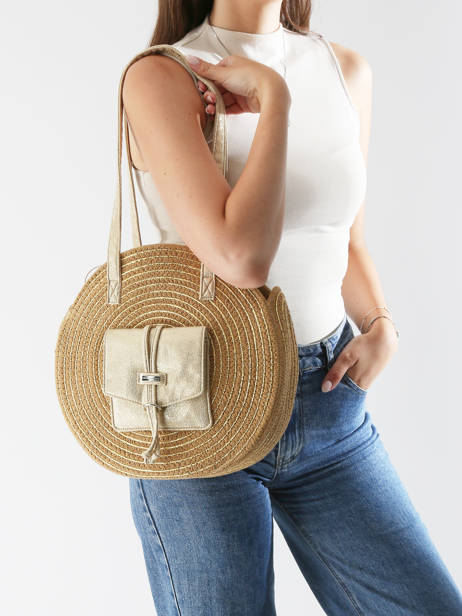 Schoudertas Dario Katoen Les tropeziennes Beige dario TZ01 ander zicht 1