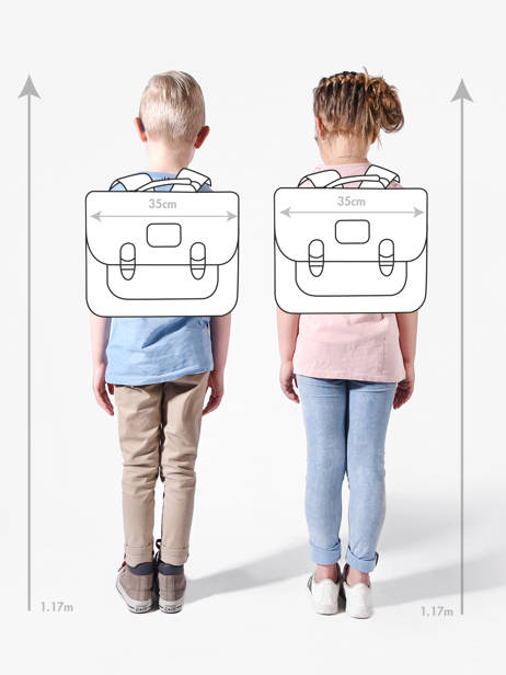 Boekentas 1 Compartiment Hello hossy Groen cool kids 7 ander zicht 1