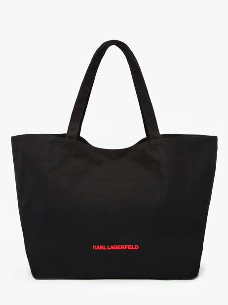 Schoudertas K Signature Katoen Karl lagerfeld Zwart k signature A3W50111 ander zicht 4