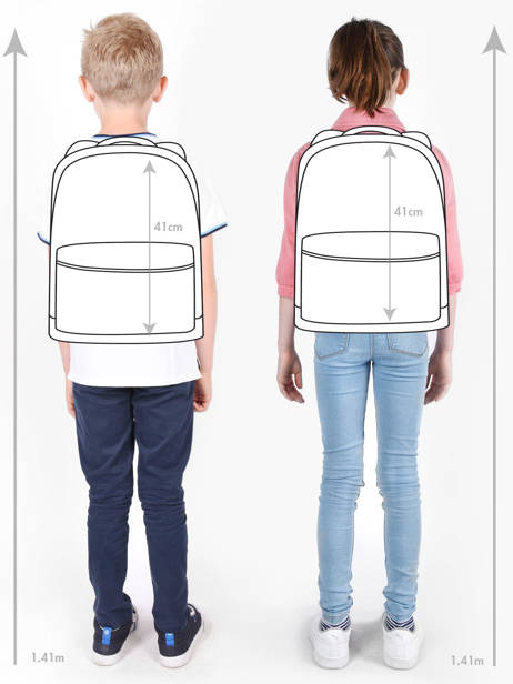 Rugzak 1 Compartiment Caramel et cie Blauw boheme FI ander zicht 1