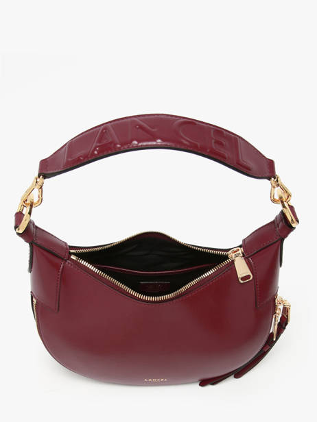 Cross Body Tas Origami Leder Lancel Violet origami A13313 ander zicht 3