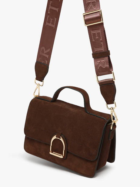 Cross Body Tas Altesse Suede Etrier Bruin altesse suede EASU048S ander zicht 2