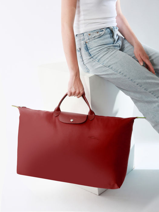 Longchamp Le pliage green Reistassen Rood