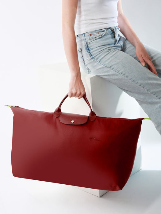 Longchamp Le pliage green Reistassen Rood