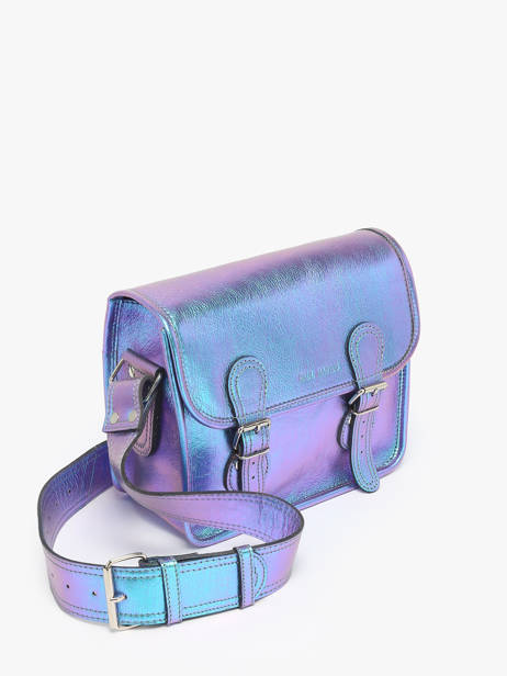 Cross Body Tas La Sacoche Scarabee Leder Paul marius Blauw scarabee SACOSSCA ander zicht 2