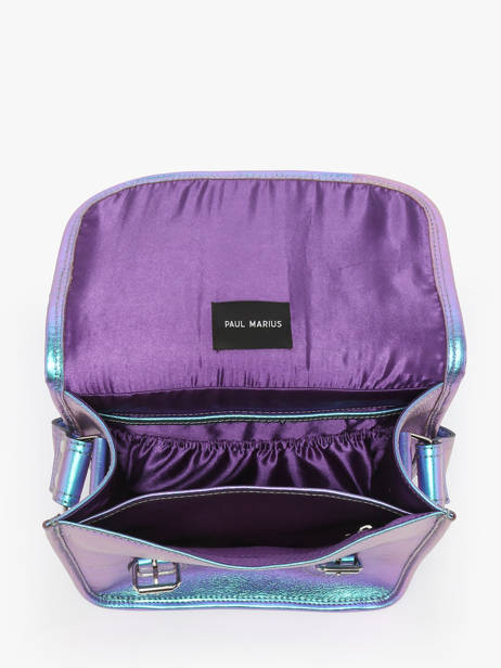 Cross Body Tas La Sacoche Scarabee Leder Paul marius Blauw scarabee SACOSSCA ander zicht 3