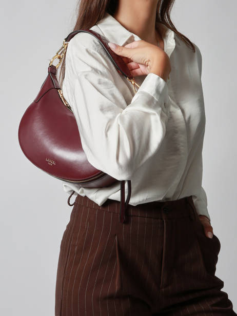 Cross Body Tas Origami Leder Lancel Violet origami A13313 ander zicht 1