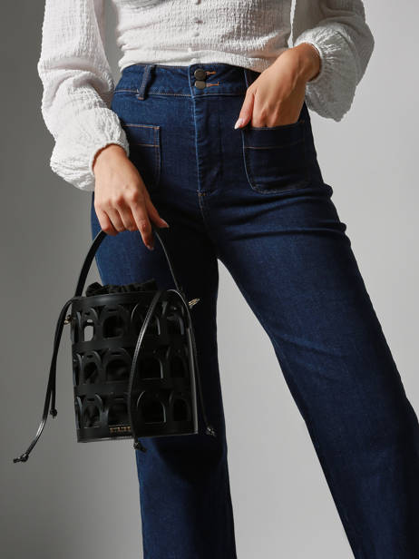 Bucket Bag Epona Leder Etrier Zwart epona EEPO136M ander zicht 1