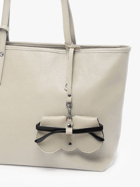 Brilhouder Leder Milano Beige caviar CA25069 ander zicht 2