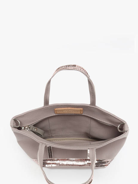 Cross Body Tas Baby Cabas Pailletten Vanessa bruno Grijs cabas 1V40410 ander zicht 2