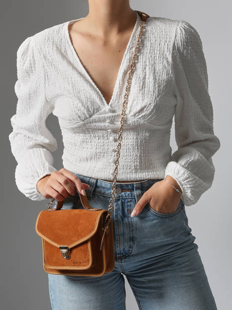Cross Body Tas La Suite Leder Paul marius Oranje la suite GEOX2SUI ander zicht 1