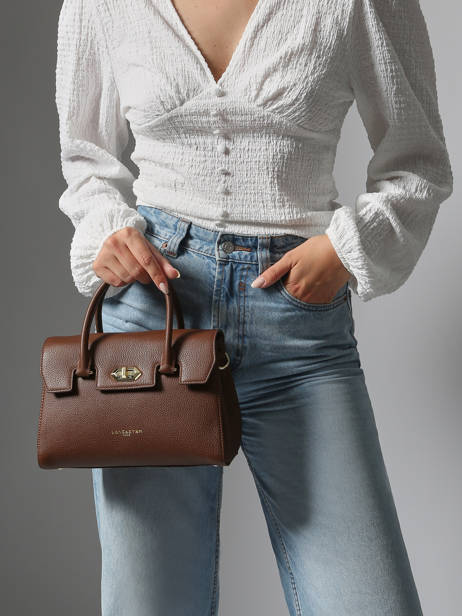 Cross Body Tas Milano Cosmos Leder Lancaster Bruin milano cosmos 77 ander zicht 1