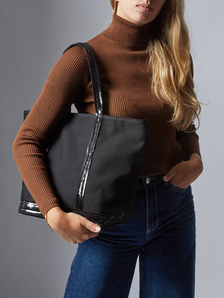 Handtas Cabas Katoen Vanessa bruno Bruin cabas 1V40378 ander zicht 1