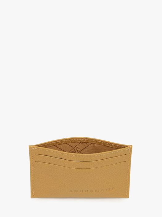 Longchamp Le foulonné Kredietkaarthouder Geel