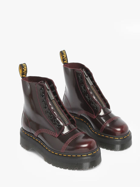 Enkellaarsjes Sinclair Uit Leder Dr martens Rood women 25233600 ander zicht 2