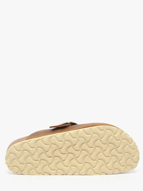 Slippers Boston Big Buckle Uit Leder Birkenstock Bruin women 1030446 ander zicht 5