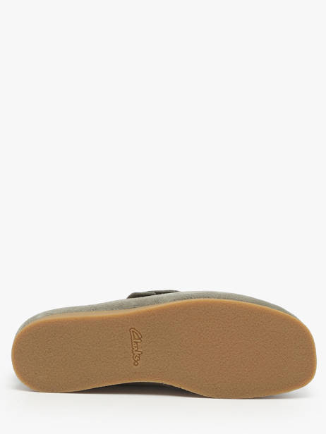 Mocassins Wallabee Uit Leder Clarks Groen men 26183447 ander zicht 5