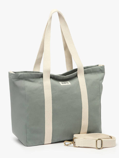 Schoudertas Cesar Katoen Hindbag Groen best seller CESAR ander zicht 2