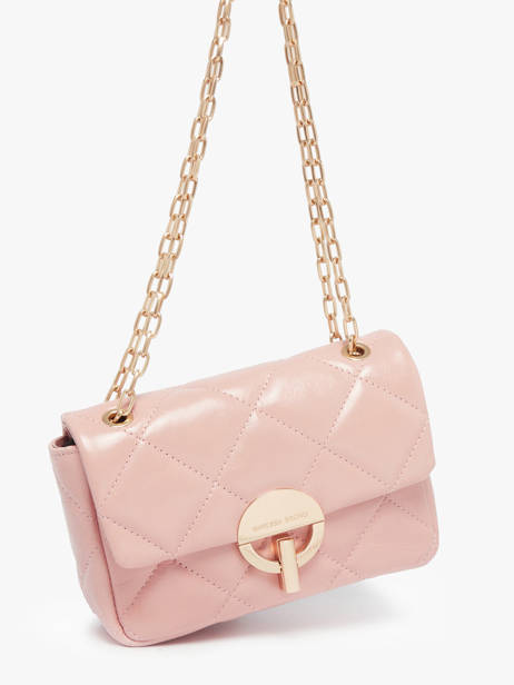 Cross Body Tas M Moon Leder Vanessa bruno Roze moon 84V40533 ander zicht 2