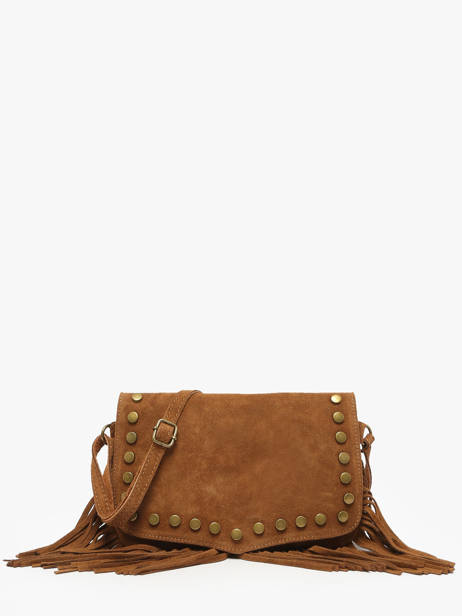 Cross Body Tas Velvet Leder Milano Bruin velvet VE241115