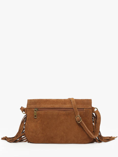 Cross Body Tas Velvet Leder Milano Bruin velvet VE241115 ander zicht 4