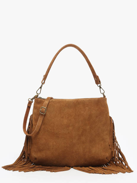 Cross Body Tas Velvet Leder Milano Bruin velvet VE241117