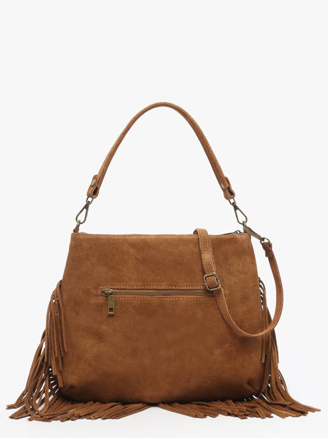 Cross Body Tas Velvet Leder Milano Bruin velvet VE241117 ander zicht 4