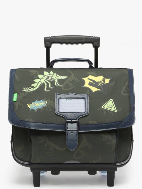 Boekentas Op Wieltjes 2 Compartimenten Tann's Groen les fantaisies g 42277