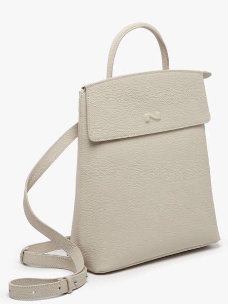 Rugzak Cassandra Leder Nathan baume Beige nathan 22 ander zicht 3