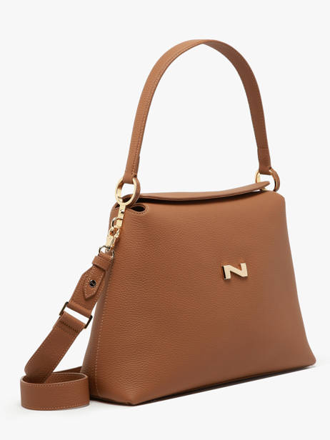 Schoudertas Camelia Leder Nathan baume Bruin eden 5 ander zicht 2