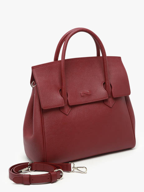 Handtas Clara Leder Nathan baume Rood nathan 2 ander zicht 1