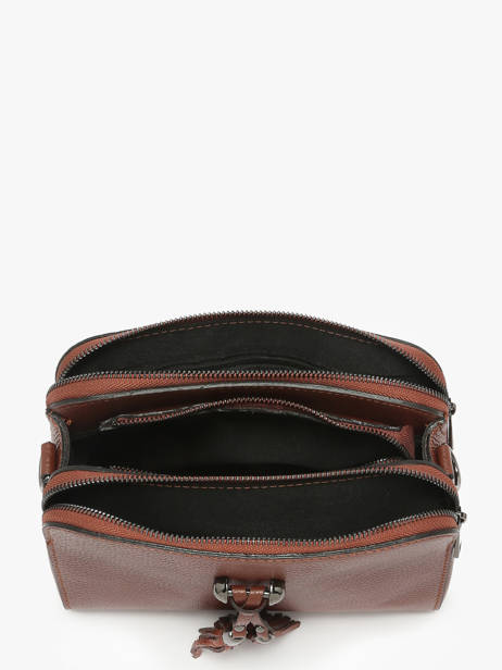 Cross Body Tas Caviar Leder Milano Bruin caviar CA21101 ander zicht 2