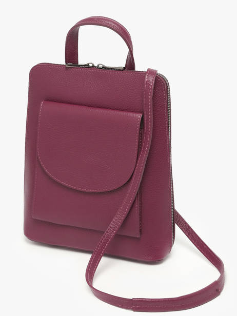 Rugzak /schoudertas Milano Violet caviar CA240615 ander zicht 1