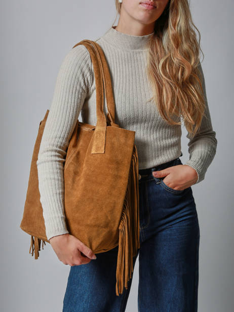 Schoudertas Velvet Milano Bruin velvet VE241114 ander zicht 1