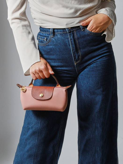 Longchamp Le pliage original Clutch Roze