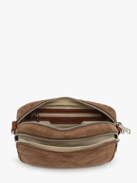 Cross Body Tas Suede Leder Lancaster Bruin suede 65 ander zicht 3