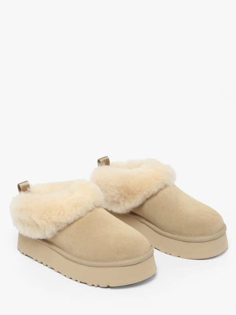 Enkellaarsjes Met Platformzool Uit Leder Ugg Beige women 1171393 ander zicht 2