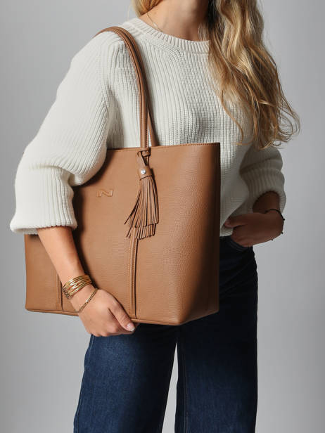 Schoudertas Nathan Leder Nathan baume Bruin nathan 36855 ander zicht 1