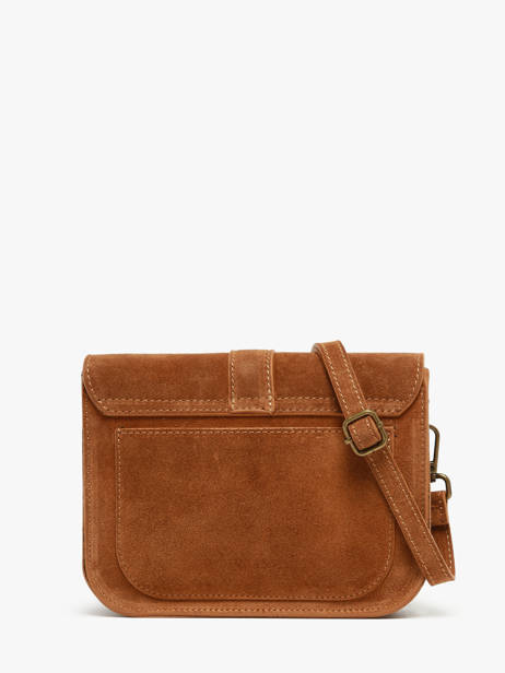 Cross Body Tas Velvet Leder Milano Bruin velvet VE25063 ander zicht 4